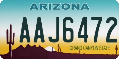 AZ license plate AAJ6472