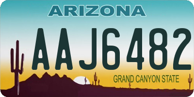 AZ license plate AAJ6482