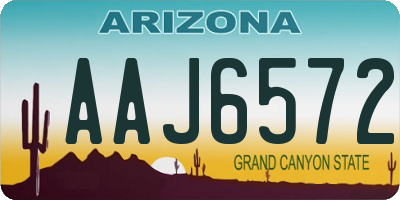 AZ license plate AAJ6572