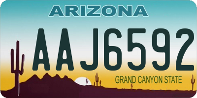 AZ license plate AAJ6592