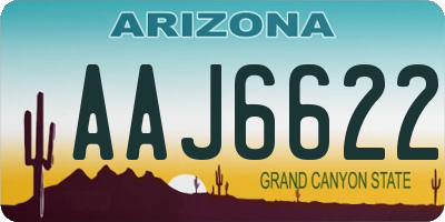AZ license plate AAJ6622