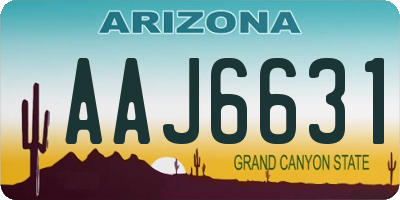 AZ license plate AAJ6631