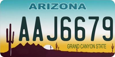 AZ license plate AAJ6679