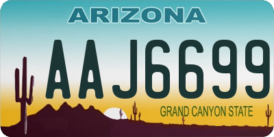 AZ license plate AAJ6699
