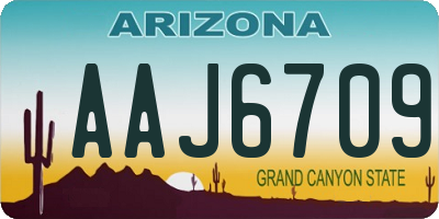 AZ license plate AAJ6709