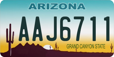AZ license plate AAJ6711