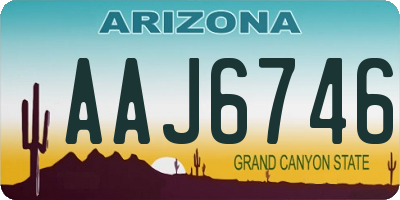 AZ license plate AAJ6746