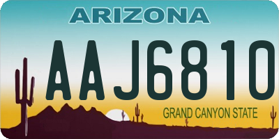 AZ license plate AAJ6810