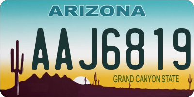 AZ license plate AAJ6819