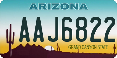 AZ license plate AAJ6822