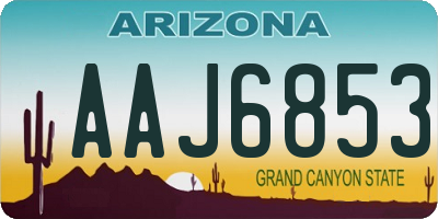 AZ license plate AAJ6853