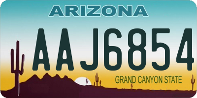 AZ license plate AAJ6854