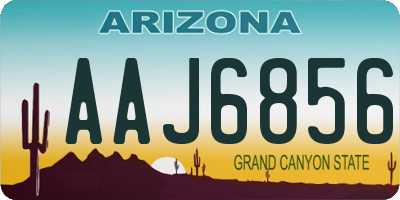 AZ license plate AAJ6856