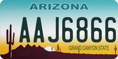 AZ license plate AAJ6866