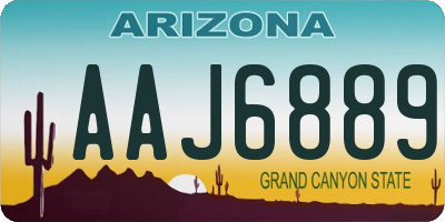 AZ license plate AAJ6889