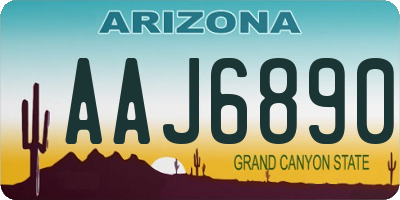 AZ license plate AAJ6890
