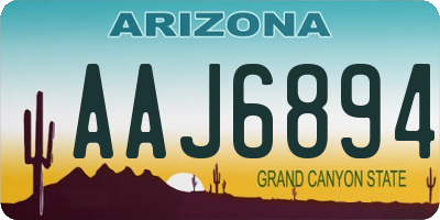 AZ license plate AAJ6894