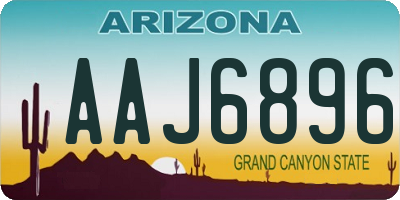 AZ license plate AAJ6896