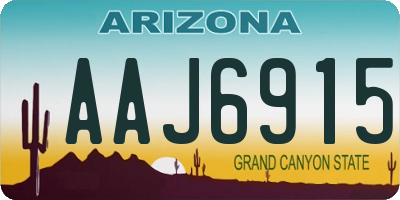 AZ license plate AAJ6915