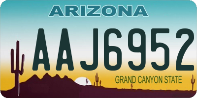 AZ license plate AAJ6952