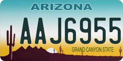 AZ license plate AAJ6955