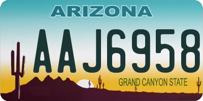 AZ license plate AAJ6958