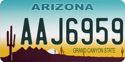 AZ license plate AAJ6959