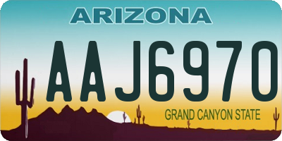 AZ license plate AAJ6970