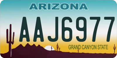 AZ license plate AAJ6977