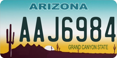 AZ license plate AAJ6984
