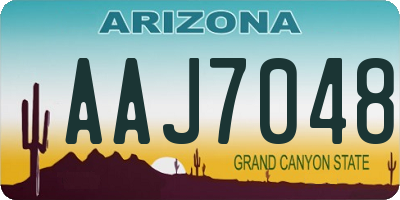 AZ license plate AAJ7048