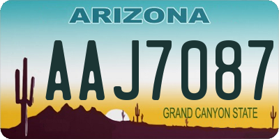 AZ license plate AAJ7087