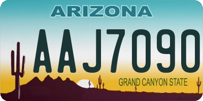 AZ license plate AAJ7090
