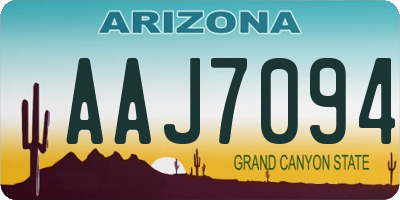 AZ license plate AAJ7094