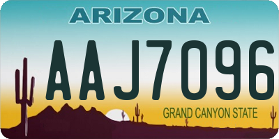 AZ license plate AAJ7096