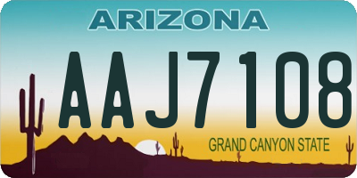 AZ license plate AAJ7108