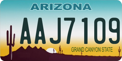 AZ license plate AAJ7109