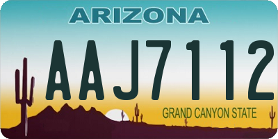 AZ license plate AAJ7112