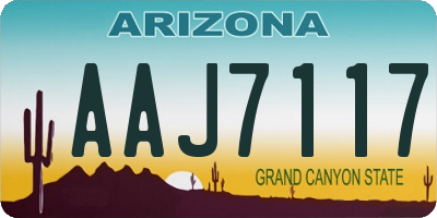 AZ license plate AAJ7117