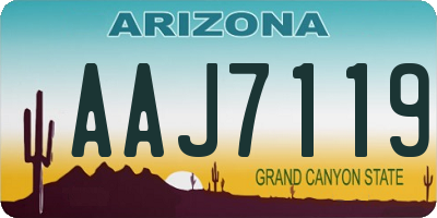 AZ license plate AAJ7119