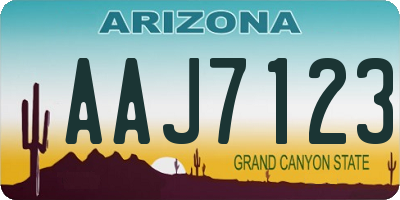 AZ license plate AAJ7123