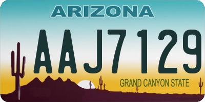 AZ license plate AAJ7129