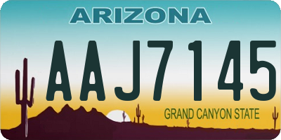 AZ license plate AAJ7145