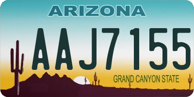 AZ license plate AAJ7155