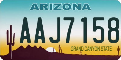AZ license plate AAJ7158
