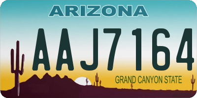 AZ license plate AAJ7164