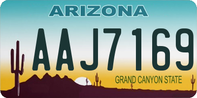 AZ license plate AAJ7169