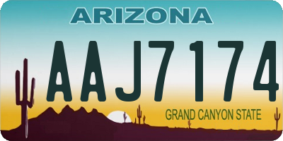 AZ license plate AAJ7174