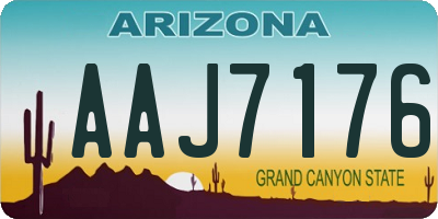 AZ license plate AAJ7176