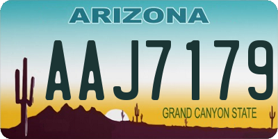 AZ license plate AAJ7179